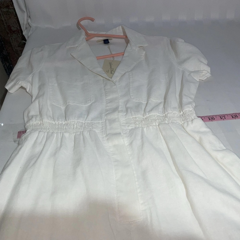 Universal Thread Womens White Button Up Romper Si… - image 7